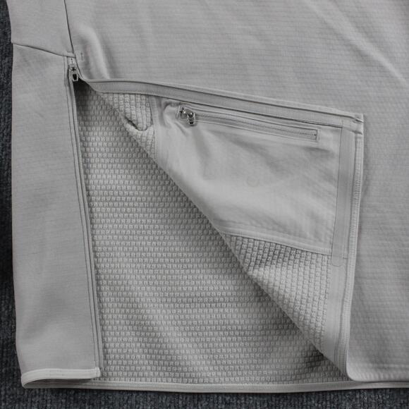 Lululemon Hoodie Men Small GridLiner Fleece Heathered Grey Pullover Athletic - Picture 3 of 9